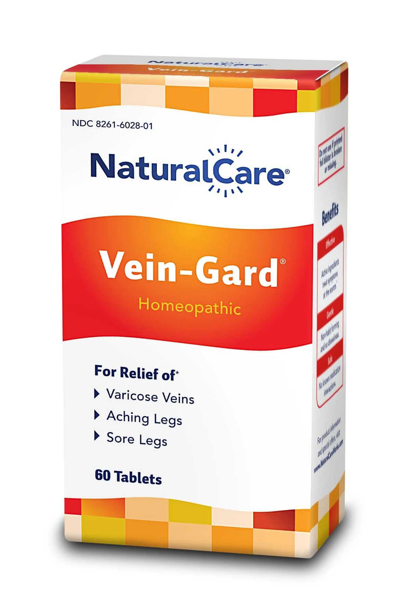 NaturalCare Vein-Gard, Homeopathic Tablets for Varicose Veins, Aching Legs, Sore Legs, 60 Count