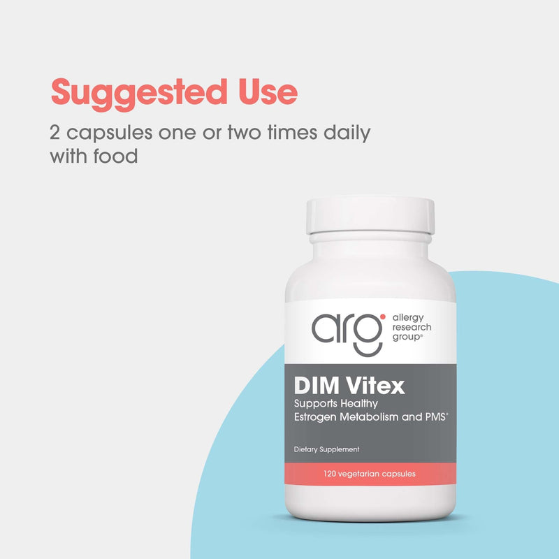 Allergy Research Group DIM Vitex - Supports Estrogen Metabolism - DIM with NAC and Vitamin B & Magnesium - 60 Servings - 120 Capsules