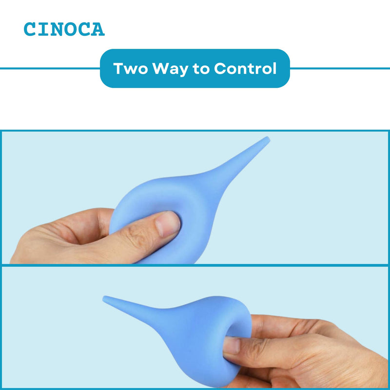 [Australia] - Bulb Syringe - Blue Ear Bulb Syringe for Ear Wax Removal - 2Oz, 2 Pack - Ideal Bulb Suction Baby Aid - Ear Wax Bulb Syringes for Safe, Gentle Cleaning 