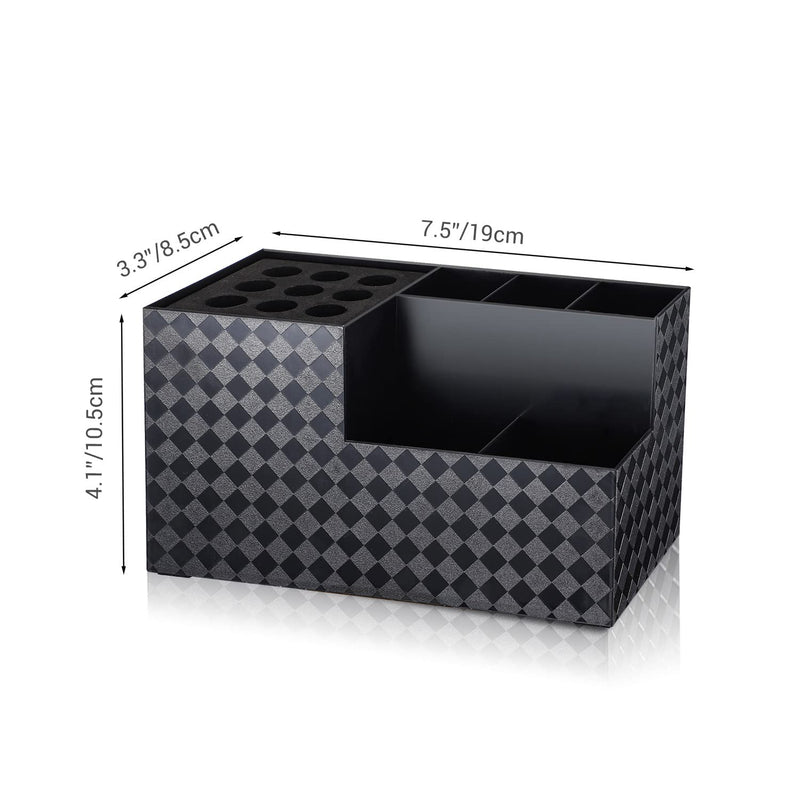 [Australia] - Noverlife Hairdressing Scissors Holder Scissor Block, Hairdressing Scissors Organizer Stand, Hairdressing Tool Storage Box for Hairdressing Combs Clips Brushes, Salon Hairdressing Scissors Holder Rack Black 
