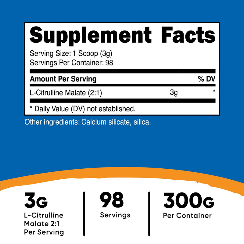 [Australia] - Nutricost L-Citrulline Malate (2:1) Powder (300 Grams) Unflavored 300 Gram 