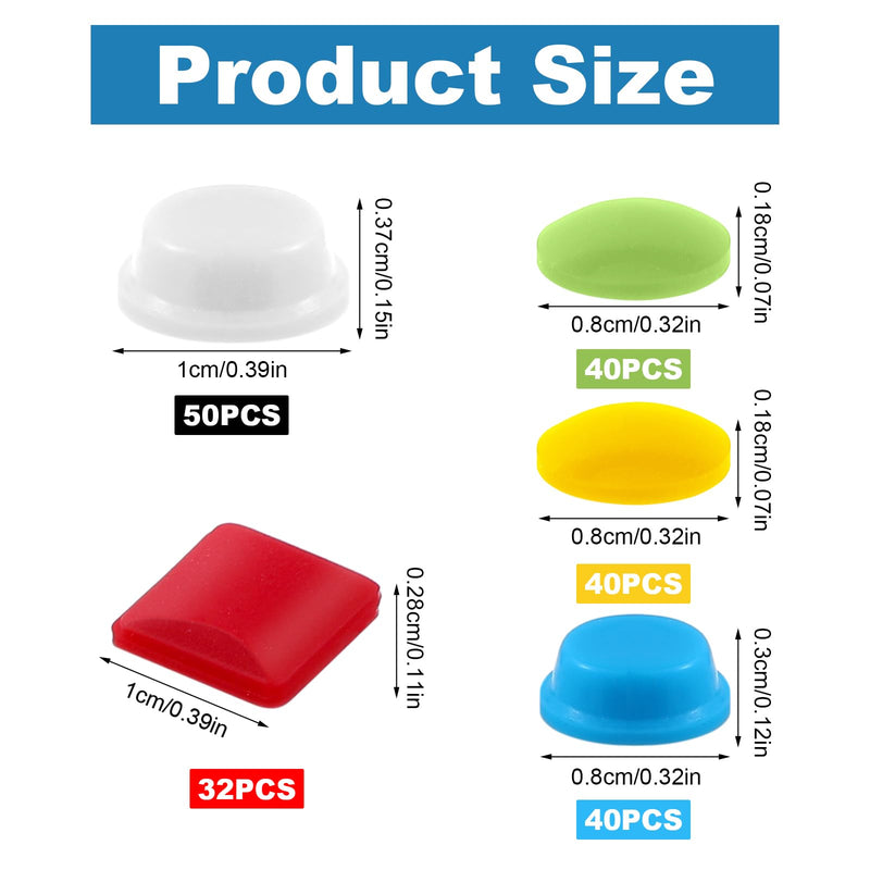 203Pcs Bump Dots for Visually Impaired, Multiple Sizes Braille Stickers Tactile Stickers Low Vision Aids Raised Tactile Dots for Blind, Elderly