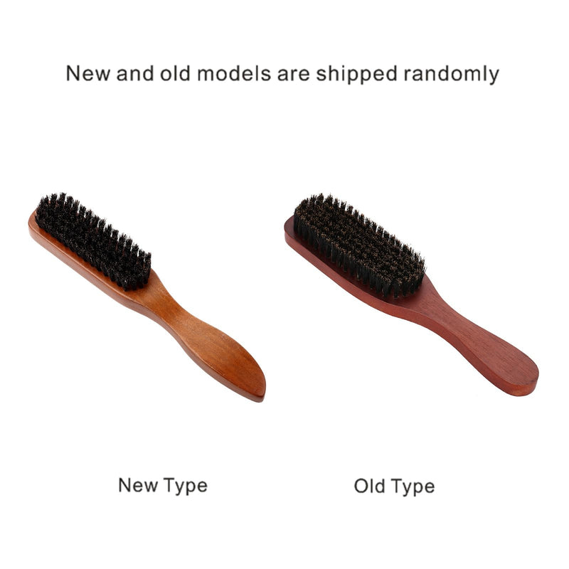 [Australia] - Semme Boar Bristle Brush, Professional Shaving Beard Brush, Wild Boar Bristle Beard Brush Facial Massage Cleaning Brush Mustache Cleaning Comb for Barber Salon Home Use 