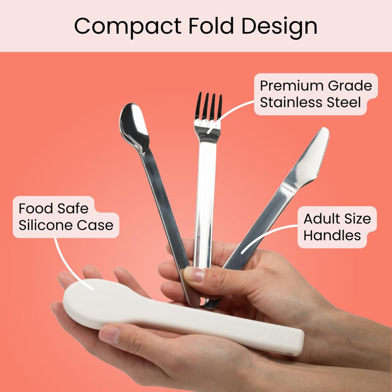 [Australia] - Portion Control Flatware for Healthy Eating & Bariatric Diet with Silicone Case (2) 2 