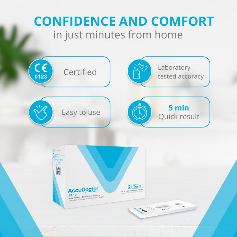 [Australia] - Accudoctor 2 sperm test for men sperm test sperm rapid test fertility test for men fertility tests desire to have children sperm test fertility at home fertility man sperm quantity 