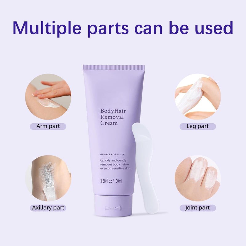 [Australia] - Hair Removal Cream,Body Hair Removal Cream Sensitive Skin,Gentle and Effective Depilatory Formula for Smooth Skin,Ideal for Legs, Arms, and Bikini Area-2pcs 