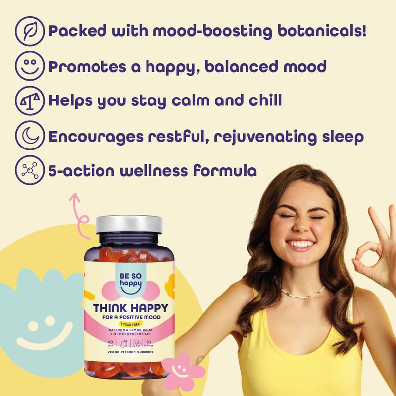 Gummies for Stress | with Saffron, Lemon Balm, Chamomile and Vitamin B6 | for a Positive Mood and Tranquility | 60 Gummies | Vegan, Gluten and Lactose Free