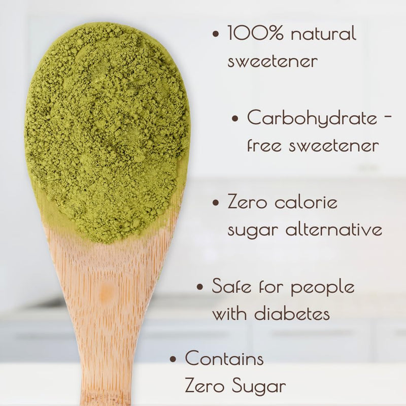 [Australia] - Organic Stevia Leaves Powder from India 16 ounce | Reduced Bitter Aftertaste | Natural Sweetener | Plant Based Sugar Substitute | 0 Calorie | USDA Organic | Non-GMO | Resealable Pouch 