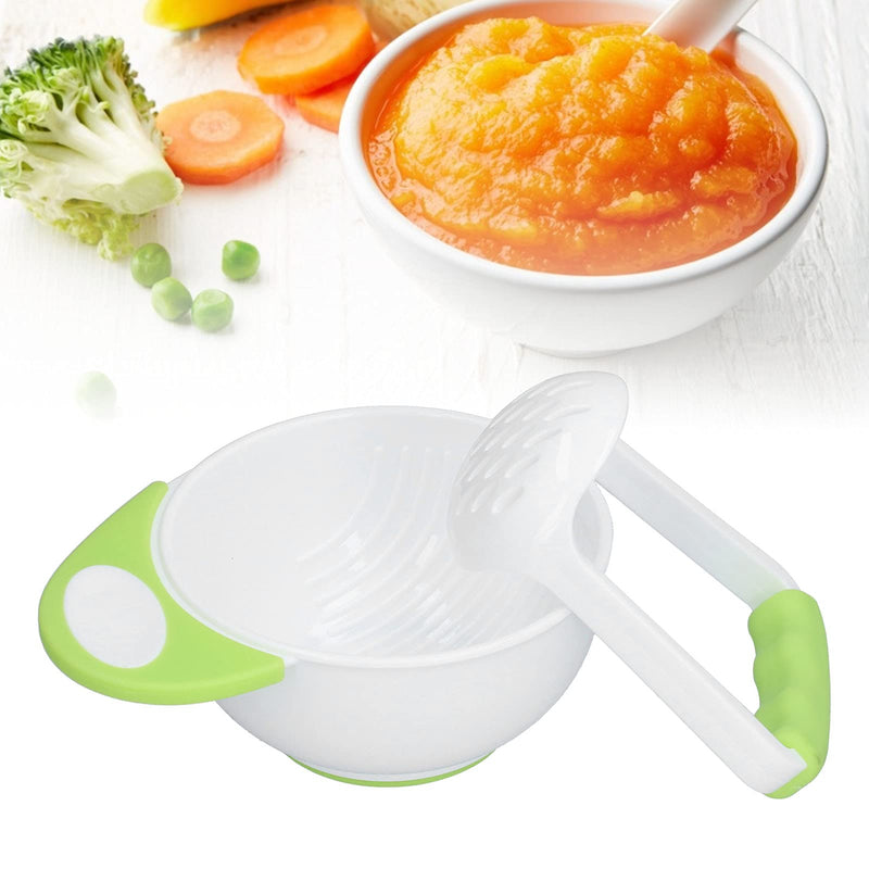 [Australia] - Baby Food Mash Bowl, Convenient Professional Easy Use Anti Scalding Baby Food Masher Bowl Set for Baby Food Mash Bowl for Make Vegetable Puree Fruit Puree 