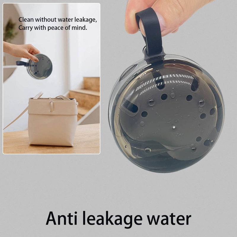 [Australia] - Denture Case, Portable Denture Bath Case, No-Leak Denture Bath Box with Strainer & Mirror (Grey) Grey 