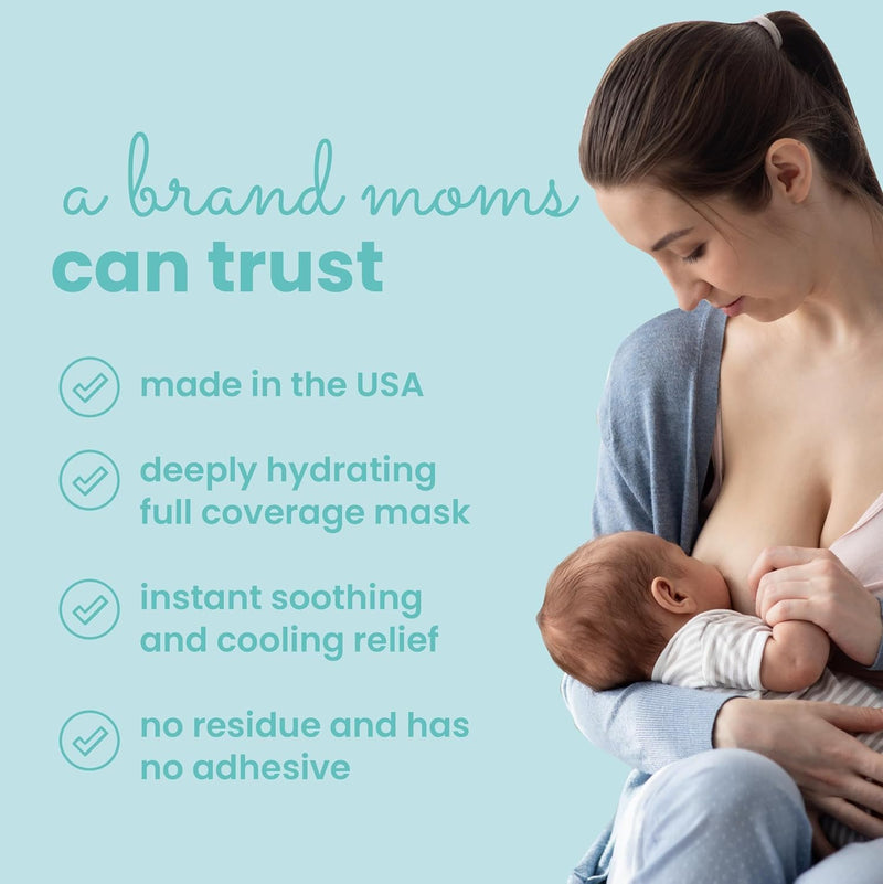 [Australia] - Soothing Gel Pads, Instant Cooling Relief for Sore Nipples, Made Without BPA, Hydrogel Pads for Breastfeeding, Aloe Vera Infused 16 Count 