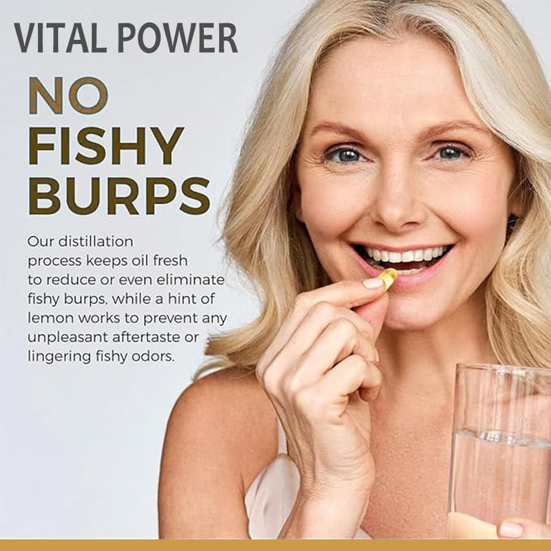 [Australia] - VITAL POWER | Omega 3 | 320 capsules 1000 mg fish oil with 330 mg EPA & 220 mg DHA | Odorless | Without additives and laboratory tested 