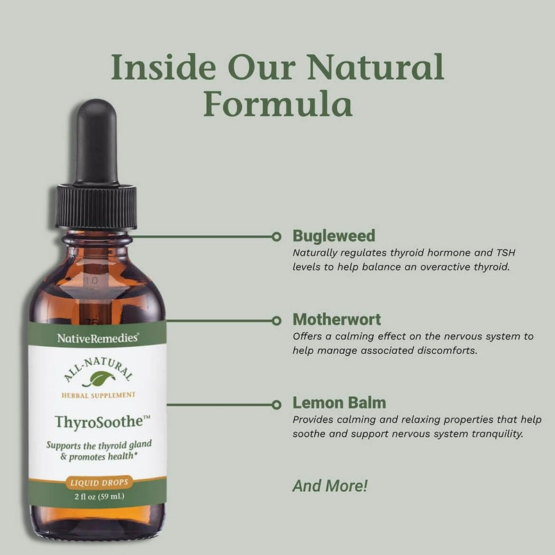 [Australia] - Native Remedies ThyroSoothe - All Natural Herbal Supplement Soothes The Thyroid Gland - Supports Systemic Balance in The Endocrine System and Thyroid Gland - 59 mL 