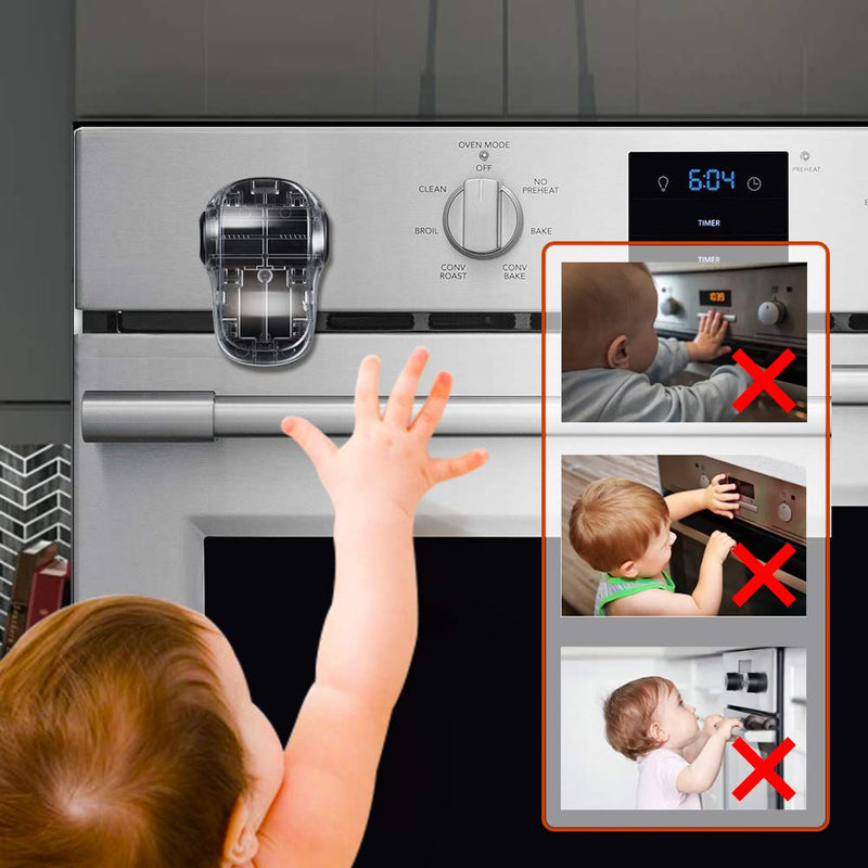 [Australia] - EUDEMON Child Safety Heat-Resistant Oven Door Lock, Oven Front Lock for Kids Easy to Install, Use Adhesive,No Screws or Drill (1 Pack,Clear-Black)(ONLY for Flat Surface) Clear-Black 
