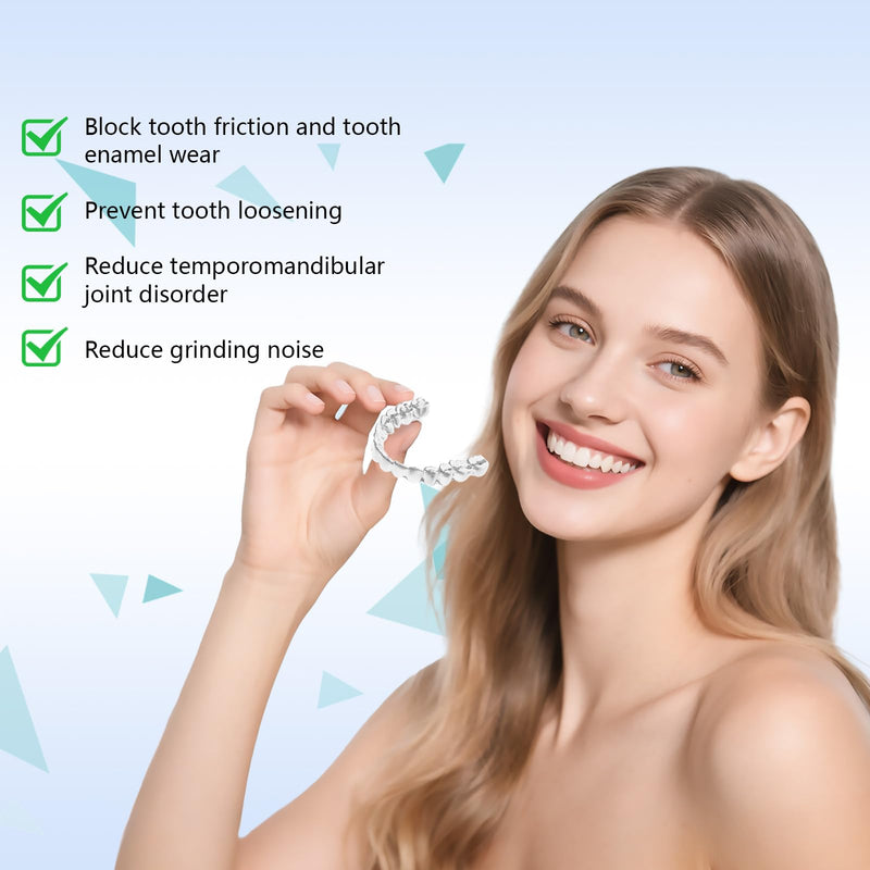 [Australia] - Night Guards for Teeth Grinding, Mouth Guard for Grinding Teeth at Night, Food Grade Silicone, Professional Custom Protection, Save You $2,000, Including 12 Cleaning Tablets 1.5 * 2in+1.8 * 2.3in 1.5*2in+1.8*2.3in 