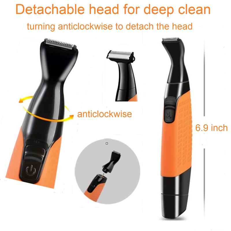 Pubic Hair Trimmer for Women,Intimate Shaver for Lady,Electric Body Hair Remover,Travel Bikini Safety Razor,Battery Operated Hair Removal Epilator,Painless Haircut for Face Leg
