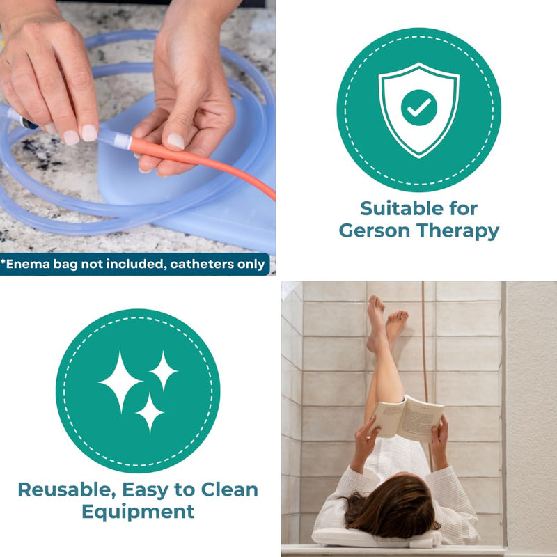 [Australia] - Red Latex Catheter 20FR with Flexible Rubber Tubing for Higher Colon Cleansing and Gerson Coffee Therapy. Supplied with Universal Hose Connector (2 Pack) 2 Pack 