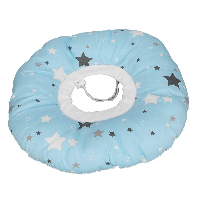 [Australia] - Piercing Pillow, Donut Pillow, Light Blue Star Pattern Pressure Ear Sore Pillow Ear Hole Piercing Pillow for Side Sleepers 