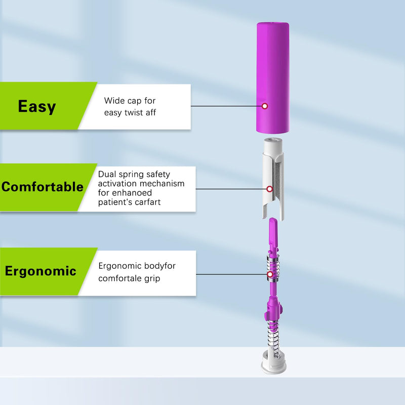 [Australia] - Pressure Activated Safety Lancets, 100 Count, Sterile, Single Use and Gentle for Comfortable Testing(28 G) 28G 
