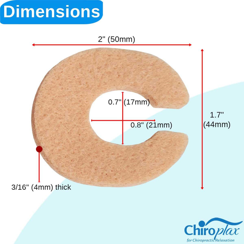 [Australia] - Chiroplax C-Shaped Felt Callus Cushion Pads Protector Rubbing Pain Relief Forefoot Metatarsal | 3/16" Thick (30 Pack) 3/16" Thick (Pack of 30) 