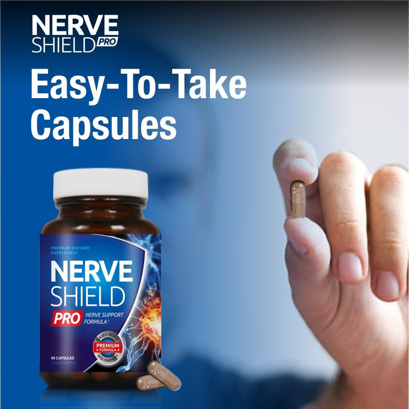 Nerve Shield Pro - Advanced Nerve Formula with Alpha Lipoic Acid, Lion's Mane, and 10 Essential Ingredients for Relief and Comprehensive Long-Term Support of Nerve Health - 1 Pack