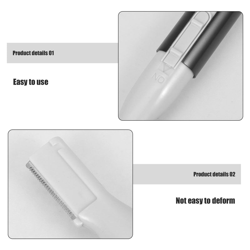 [Australia] - LEDMOMO Mini Eyebrow Trimmer Shaver Electric Eyebrow Razor Remover for Women (Black) 