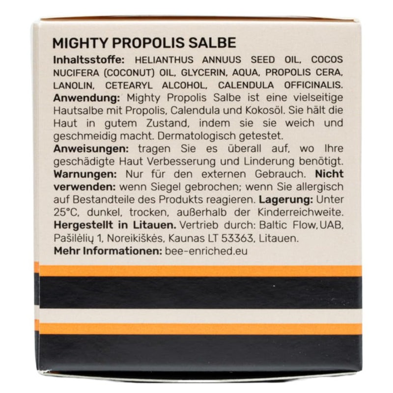 [Australia] - Mighty Propolis Ointment 60g | Nourishing wound and healing ointment | Train ointment & bee ointment | Calendula wound ointment & ointment for itching in the intimate area | Wound healing ointment, corners of the mouth, intimate cream I Bee Enriched 
