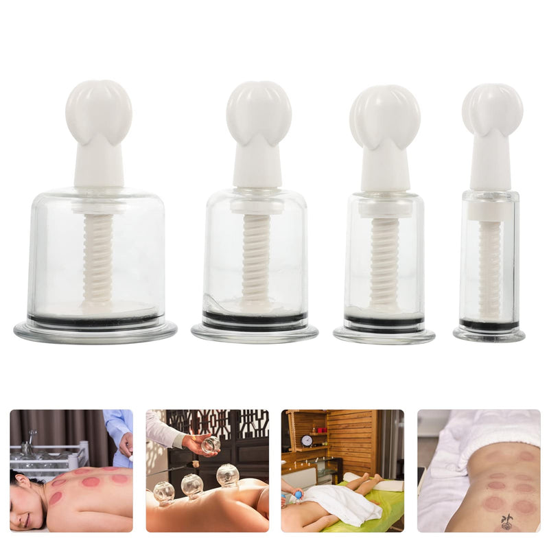 [Australia] - 8Pcs Cupping Device Pump Cupping Cups Chinese Massage Cups Vacuum Body Cupping Vacuum Cup Full Body Suit pro Tools Vacuum Cupping Cups Myofascial to Rotate Hand Twist 11X6.7cm Transparent 