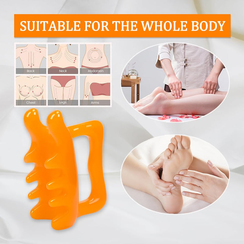 [Australia] - 1Pcs Fascia Cellulite Massager New Shape Neck Shoulder Back Resin Massager Body Massage Tool 
