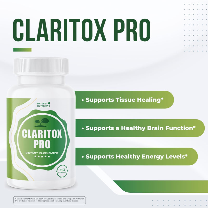 Claritox – Zinc, Chromium, ALA & Green Tea – 60 Ct, 1 Month Supply | Also includes Resveratrol & botanicals with Zinc, Chromium, ALA & Green Tea | Non-GMO, Stimulant-Free 60 Count (Pack of 1)