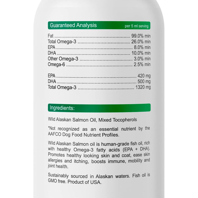 BARK&SPARK Salmon Oil for Dogs & Cats - Natural Omega-3 Fish Oil for Dogs - Skin & Coat Support - Liquid Food Supplement for Pets - EPA+DHA Fatty Acids for Joint Function, Immune & Heart Health 32oz - PawsPlanet Australia