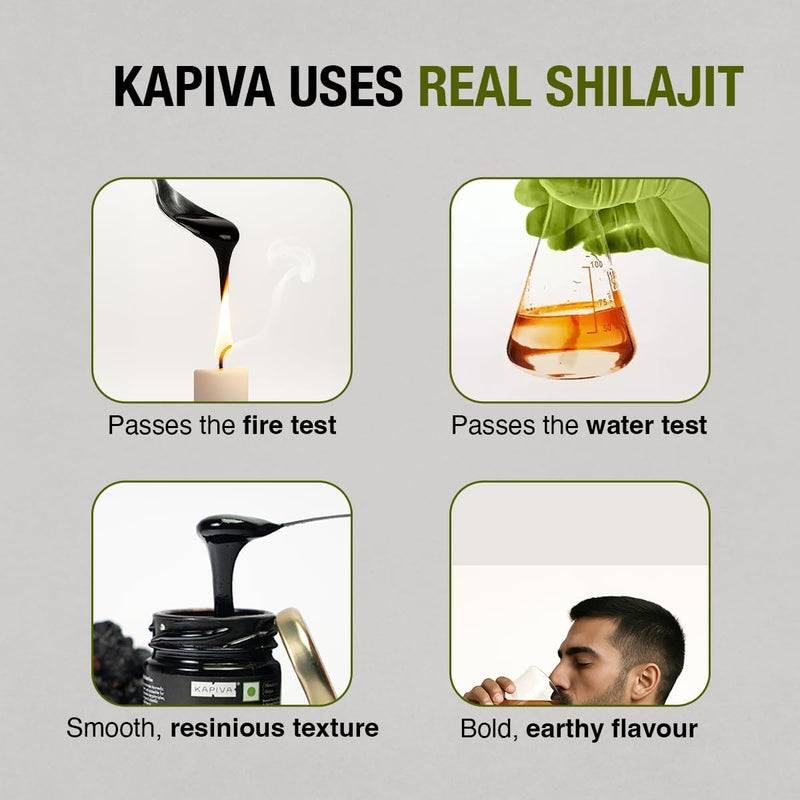Kapiva Himalayan Shilajit Resin | 100% Pure, Natural & Ayurvedic |250mg Per Serving | 85+ Trace Minerals & Fulvic Acid |110-120 Servings | Energy & Stamina Booster – 30g 30 grams