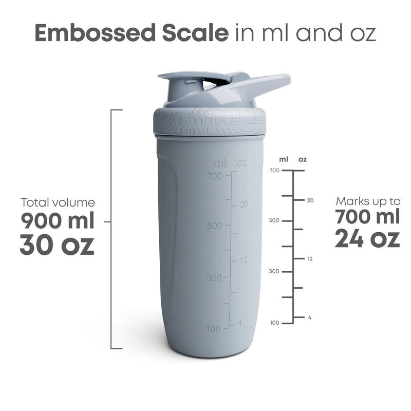 [Australia] - Smartshake Rockband Reforce Stainless Steel Protein Shaker Bottle 900 ml | 30 oz - Leakproof Screw-on Lid - BPA Free - Unisex - Slayer, Scratchy Logo 