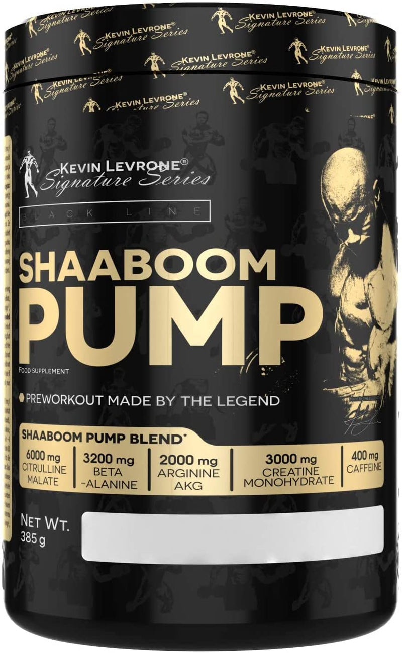 [Australia] - Fitness Authority KEVIN LEVRONE Shaaboom Pump Black Line Pre-workout Booster | 385g per container | Flavor: Mango-Lemon | Hardcore Pump Training Powder | Citruline Caffeine Beta Alanine 
