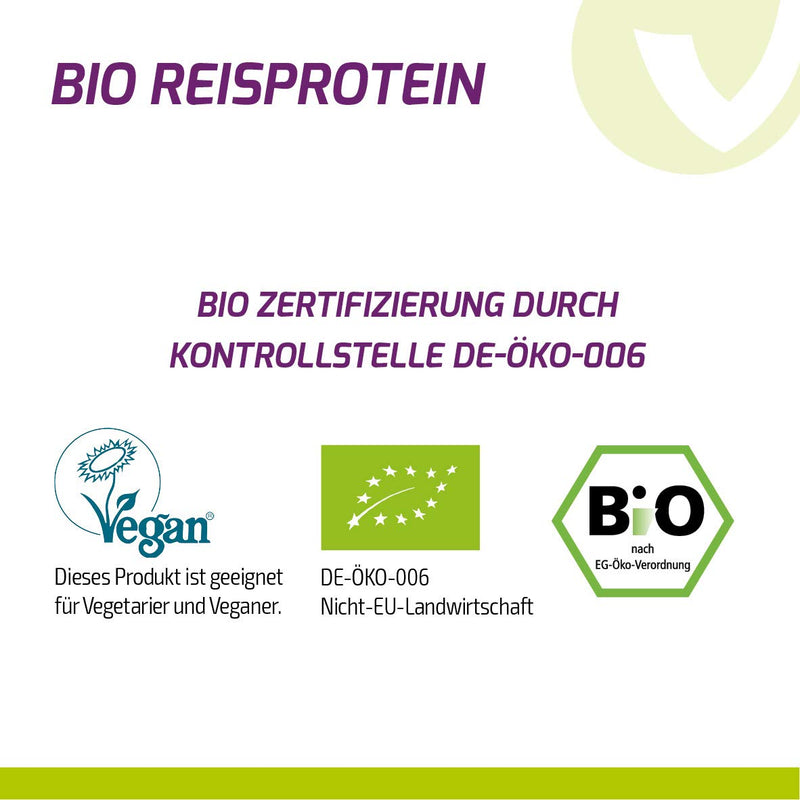 [Australia] - Vita2You organic rice protein 1kg - organic farming - 85% protein - vegan protein - gluten free - rice protein isolate - 1000g - premium quality 