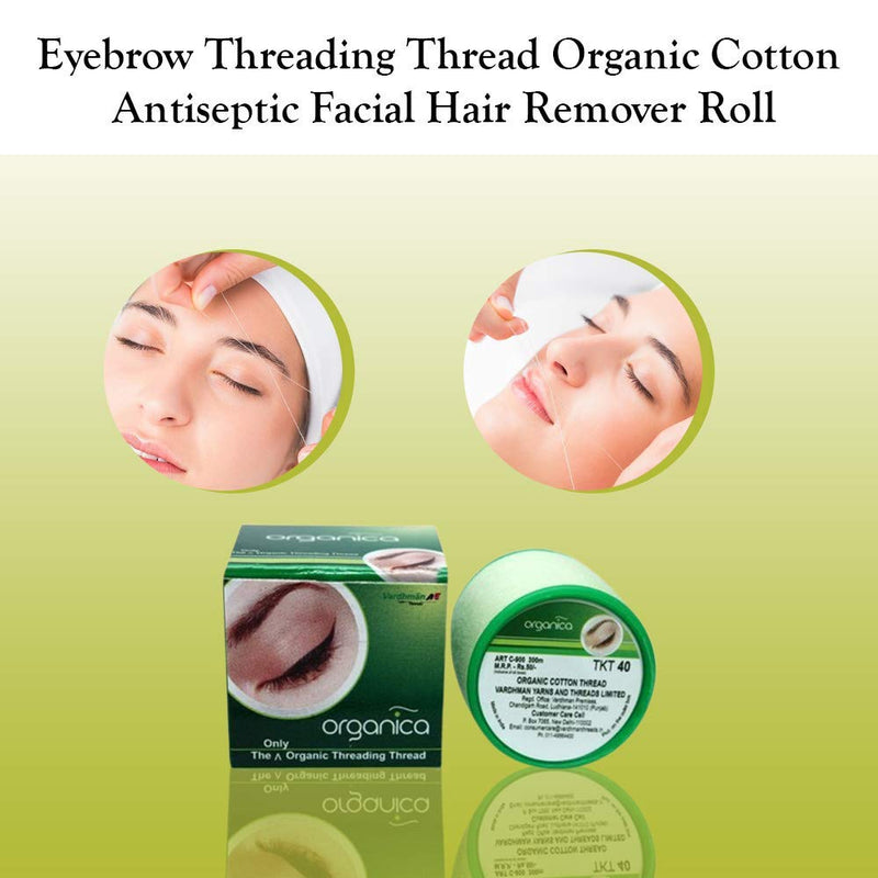 [Australia] - Organica thread for eyebrow plucking made of organic cotton, from India, 2 spools of 300 m each 