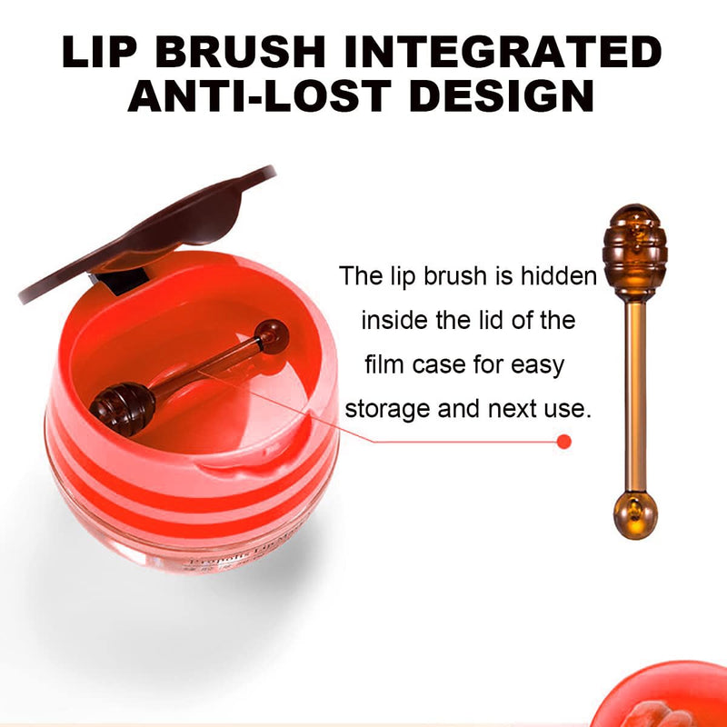 Lip Balm, Vitamin E Moisturizing Propolis Sleeping Mask, Effective Reduces Lines, Prevention of Dry and Cracked Lips Nourishing Dry Lip Care (2 Packs Strawberry & 2 Packs Honey, 1.9Oz) 2 Packs Strawberry & 2 Packs Honey 2.1 Ounce (Pack of 1)