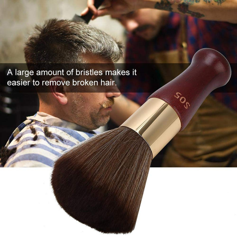 ZJchao Neck Duster, Neck Duster Brush Broken Hair Cut Sweep Cleaning Brush Neck Duster Barber Brush Barber Neck Duster with Wooden Handle Hair Cutting Brush for Barbers Hair Salon Use (1#)