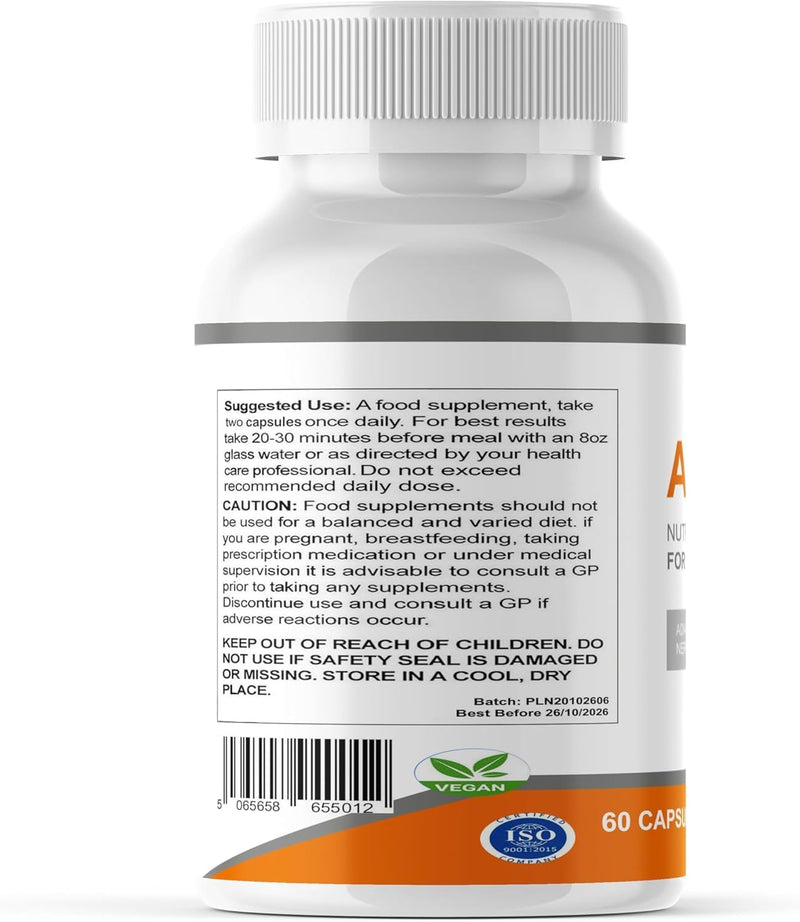 Arialeaf - Nutritional Support for Nerve Health - All Natural - 60 Capsules - New & Sealed