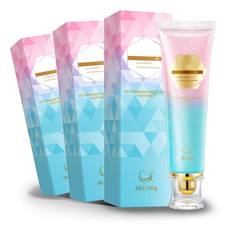 [Australia] - Niacinamide Whitening Toothpaste Acssart Radiant White Toothpaste,Niacinamide Intensive Whitening Toothpastes,Nicotinamide Radiant Whiten Toothpastes (3) 3 