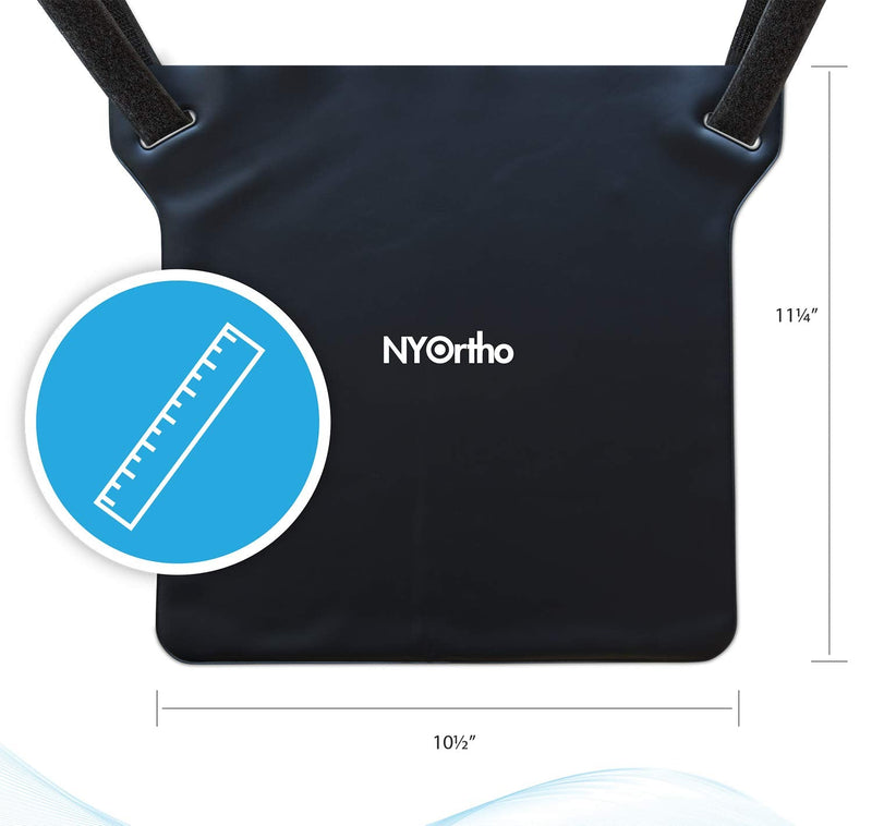 [Australia] - NYOrtho Urinary Drainage Bag Holder - Black Vinyl Catheter Bag Covers with Adjustable Straps - Privacy Bag for Urine, Nephrostomy, or Foley Bags - Hangs Discreetly Under Wheelchair, Geri-Chair, Bed Single (1) 