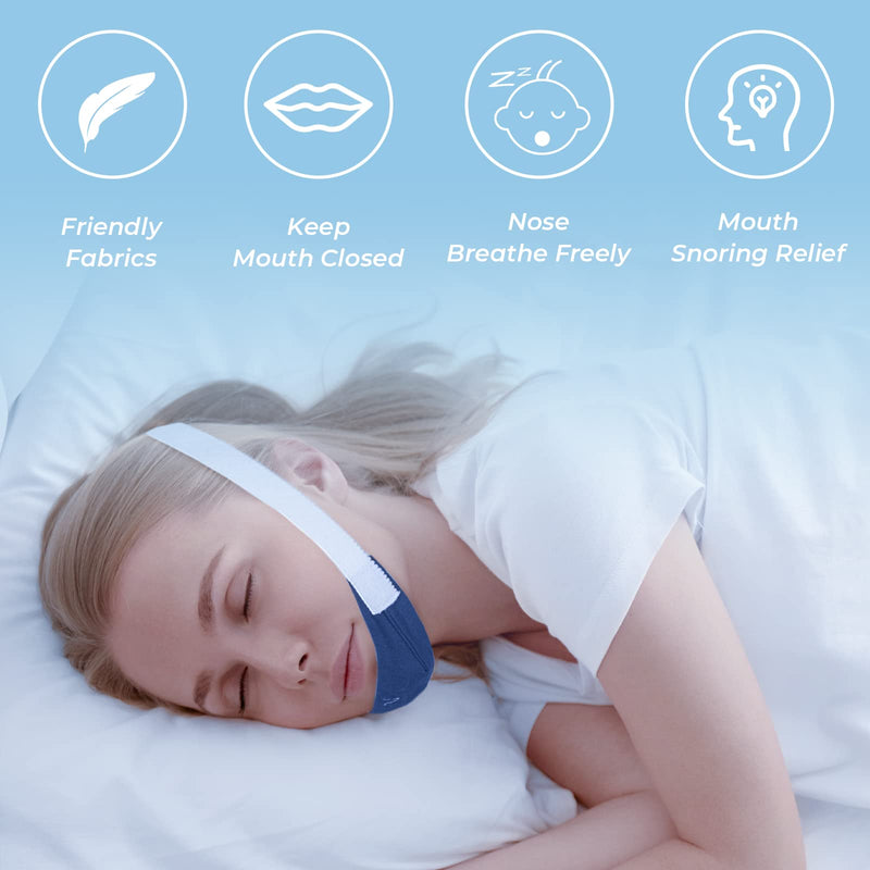 [Australia] - Chin Strap Replace for ResMed, Adjustable Ventilation Chin Strap to Keep Mouth Closed and Reduce Air Loss, Anti Snoring Chin Straps for Men Women (2 Pack) 2 Pack 