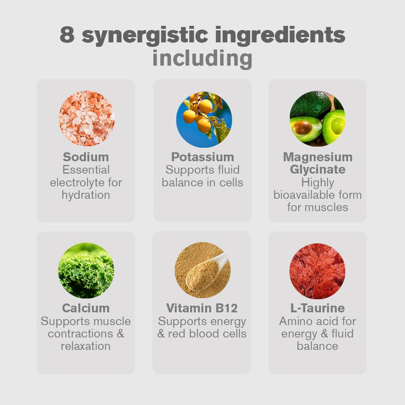 DR.VEGAN® Hydrate+ Electrolyte Sachets, Informed Sport Certified, with Vitamin B12 & C, L-Taurine | Natural Lemon | No Sugar or Artificial Sweeteners | Full Spectrum Electrolytes (15 Sachets) 15 Sachets