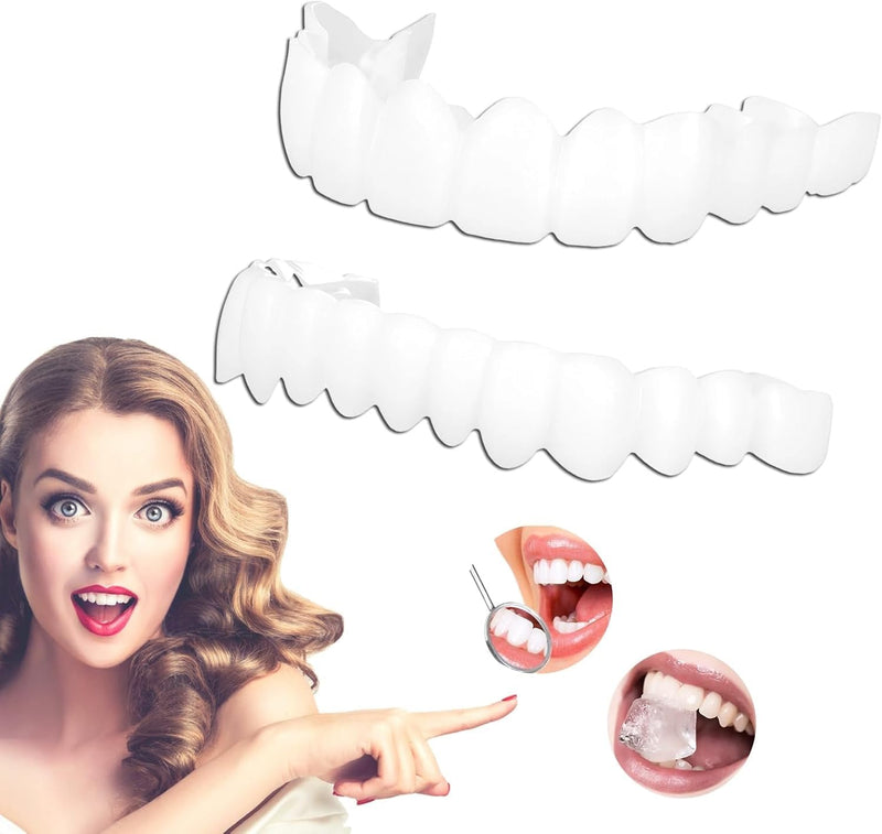 [Australia] - ‌2 Pairs Natural-Looking Temporary Smile Solutions, Top & Bottom Adjustable for Comfortable Experience(Red) Red 1 Fl Oz (Pack of 1) 