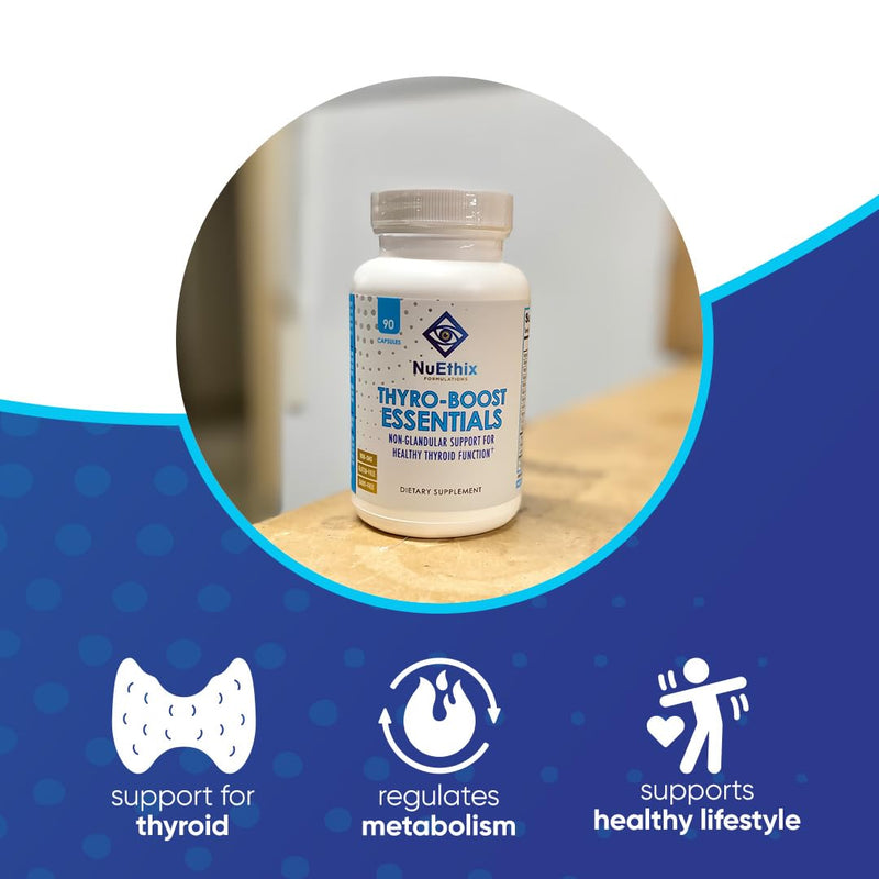 [Australia] - NuEthix Formulations Thyro-Boost Essentials, Non-Glandular Support to Assist with Optimal Thyroid Function, 90 Capsules 