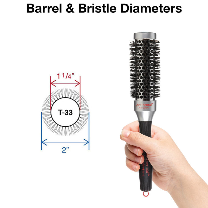 Olivia Garden ProThermal Anti-Static Round Hair Brush (not electrical) 1 1/4"