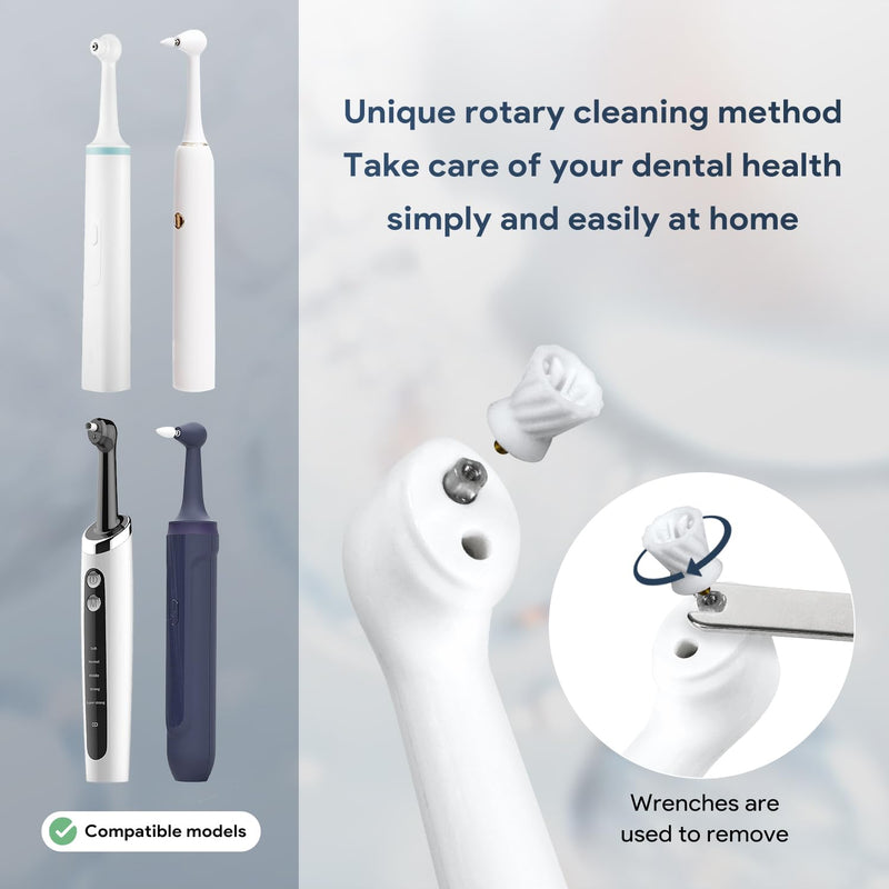 6 Tooth Polisher Replacement Brush Heads,Tooth Cleaning Replacement Set for Daily Tooth Cleaning,Whitening and Polishing for Electric Tooth Polishers