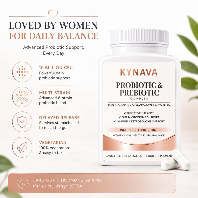 Women's Probiotics Menopause Supplements – 10 Billion CFU with L. Reuteri, L. Rhamnosus & L. Plantarum, Lactobacillus for Gut Health, Bloating Relief & Intimate Flora – 60 Vegetarian Capsules