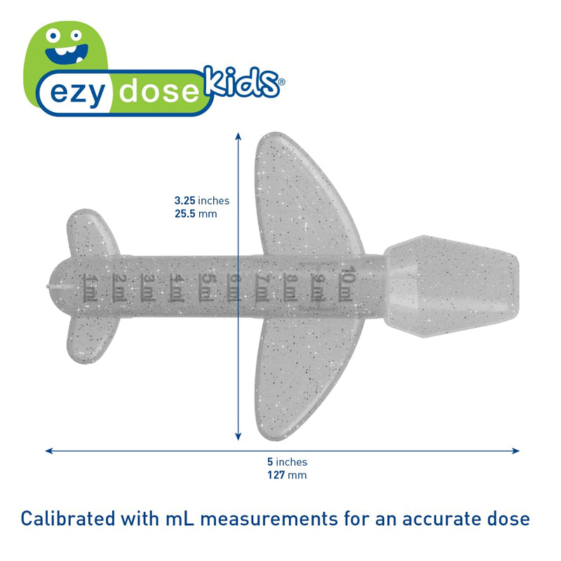[Australia] - EZY DOSE Kids Medi-Plane Spoon, 10mL, Precise and Accurate Medicine Dosing Spoon for Liquid Medications, BPA-Free, Pediatric Measuring Tool, Travel-Friendly, Ideal for Syrups, Vitamins, Supplements 