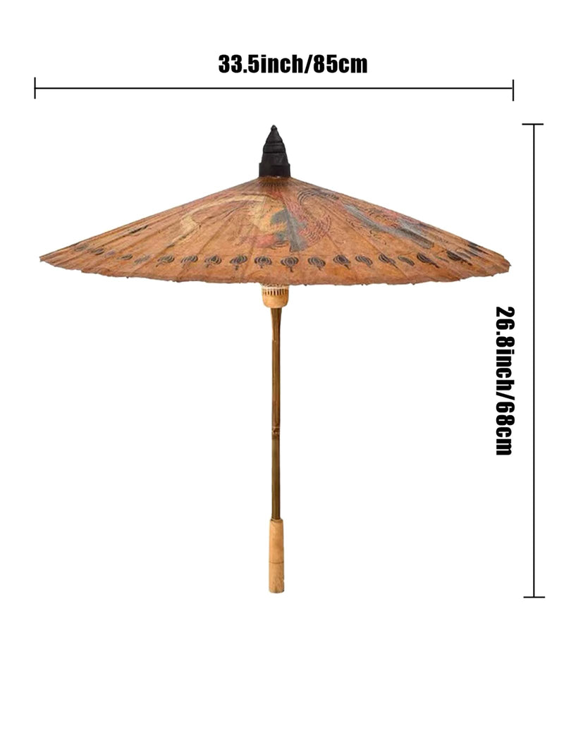 Chinese Japanese Handmade Parasol Umbrella,Asian Decoration DIY Art Dance Classical Umbrella for Wedding Parties Photography Costumes Cosplay(1 PCS) umbrella Fairy Crane 33.5" Oiled Umbrella